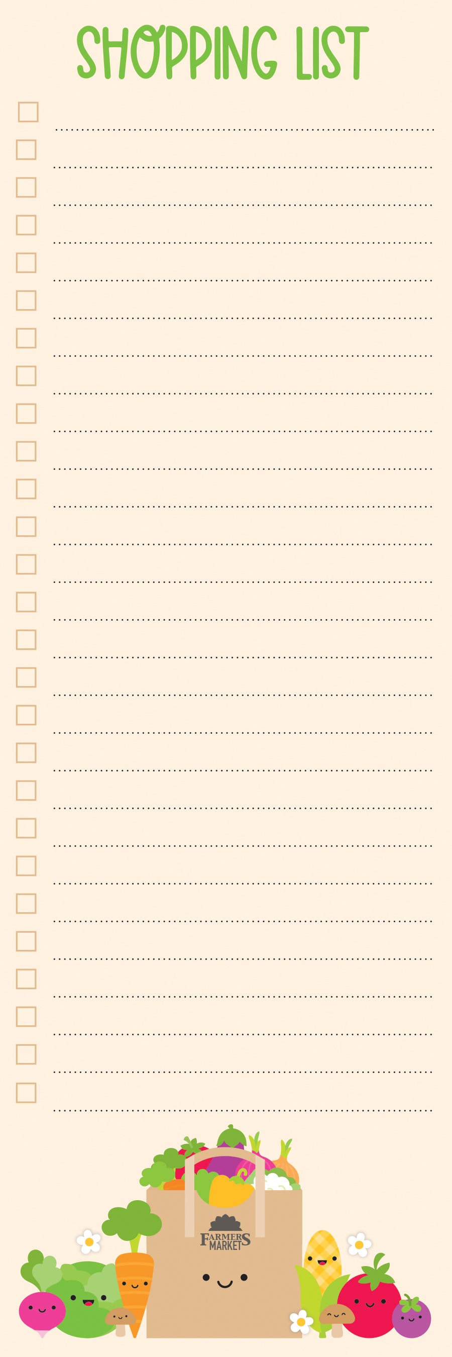 Grocery List Notepads